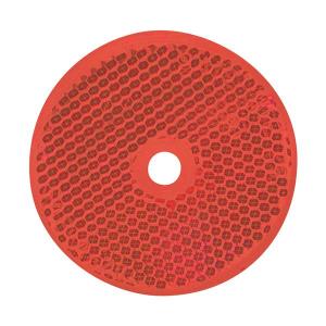 Round Reflectors with Center Hole Sealed to Plastic Backer